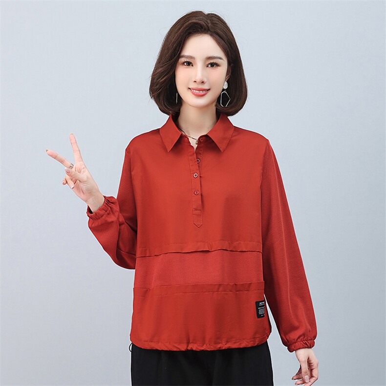 时尚宽松长袖衬衫女秋季新款韩版百搭显瘦上衣气质休闲衬衣,女装衬衫,叶笙衣