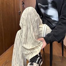 新款灯芯绒美式高街扎染大码垂感直筒休闲裤男K24047-特P35控68，男装休闲裤，电商A001-1