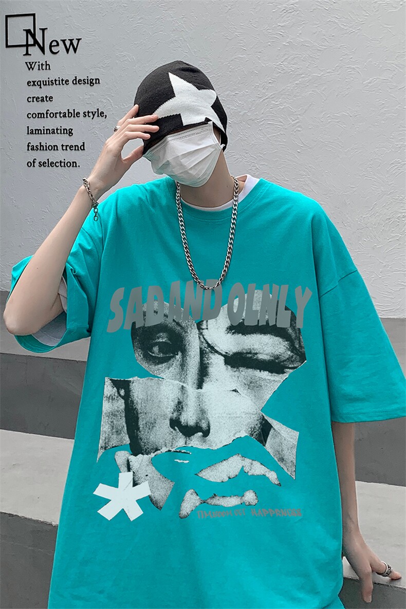 夏创意人像印花重磅短袖t恤情侣装半袖上衣体恤XZ514-2-1297-P28,男装T恤,星座514-2(原B239)