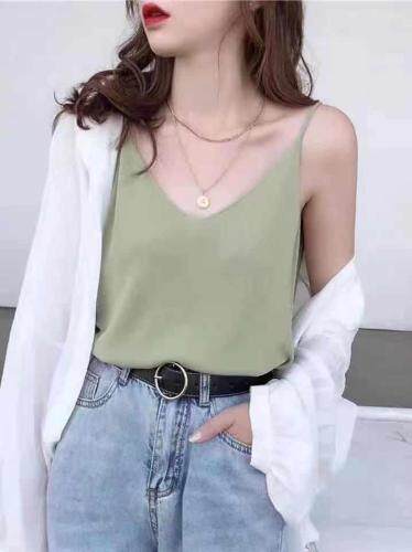 冰丝吊带9个色两穿，女装背心吊带，萌蔻