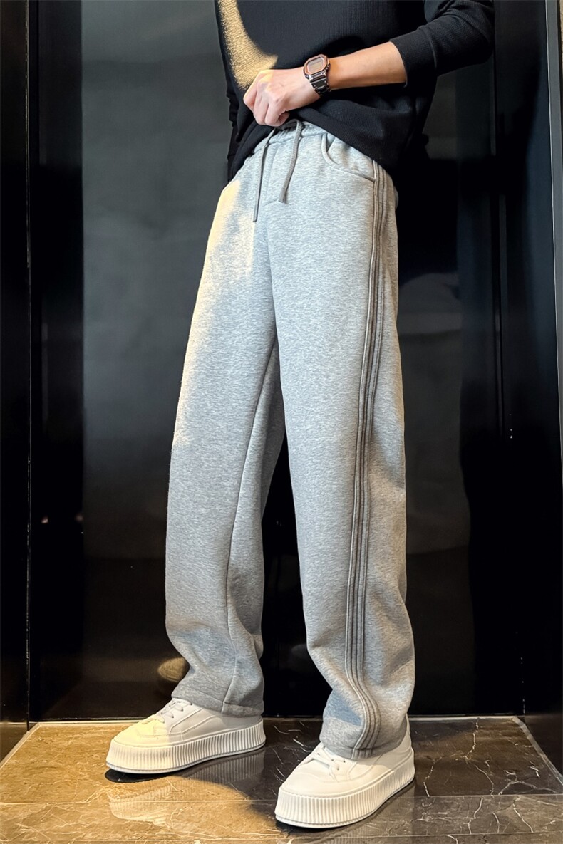 抖音K2602常规特P48加绒P58店主小伙加绒弯刀裤卫裤男,男装休闲裤,电商B340