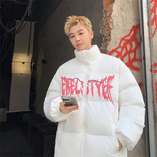 美式潮牌立领皮棉服男短款棉衣外套宽松面包服zx19批60，男装棉衣，星座307A