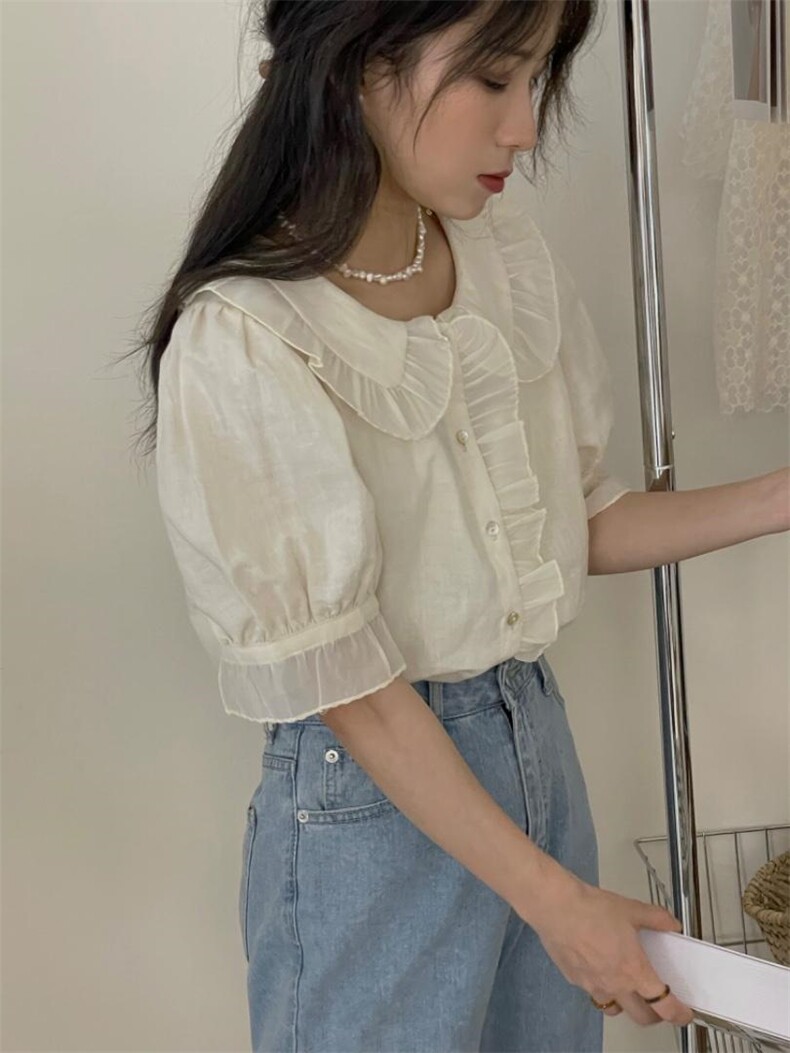 法式少女娃娃领小衫～，其它，DAP