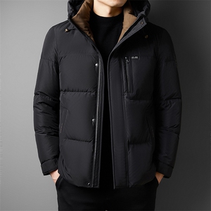 冬季羽绒服男士加厚短款白鸭绒上衣休闲面包服保暖高级感男外套图片