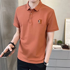 数据款短袖字母男款翻领短袖青春流行T恤A329-PL2075-P50，男装T恤，电商A329