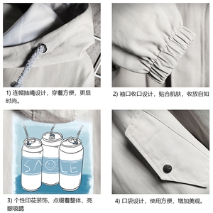 JK41148-P85 加棉款-P115 纯棉连帽夹克男士大码工装夹克男 网格图片