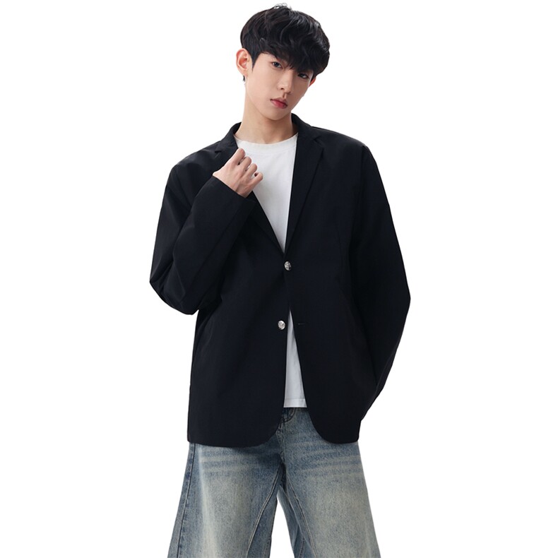 2026春季新款黑色休闲西装外套男宽松日系百搭XZ309JK8629P85,男装西服套装,星座309（原A406）
