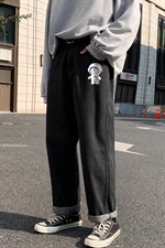 NK44233-P38直筒牛仔裤男士大码宽松九分裤男休闲长裤子男，男装休闲裤，电商A040