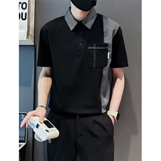 夏季流行翻领短袖polo衫男休闲百搭男士小众青年T恤TFC04，男装Polo衫，星座1116A（原606A-3）