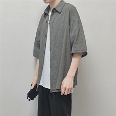现货五分袖纯色衬衫男KD586-P25，男装T恤，电商D312-1