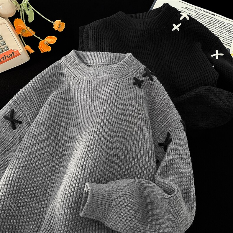 904-2-YY02-p55控88秋冬时尚设计感毛衣男女中性小熊刺绣圆领线衣,男装针织衫/毛衣,星座904-2