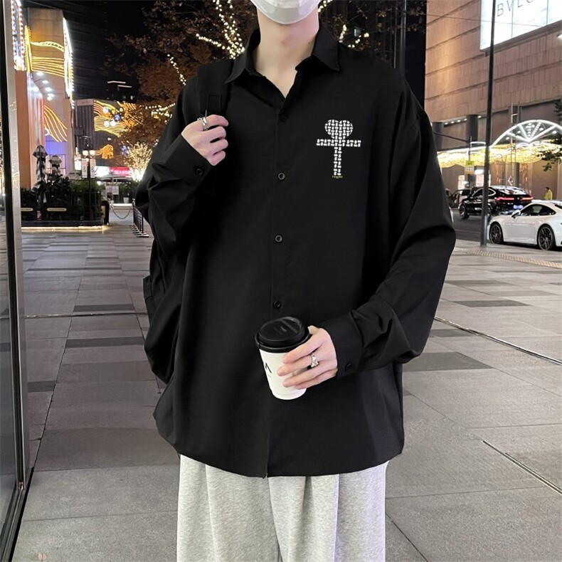 男士长袖日系学院风衬衣男装S1107P32,男装衬衫,星座1116-2