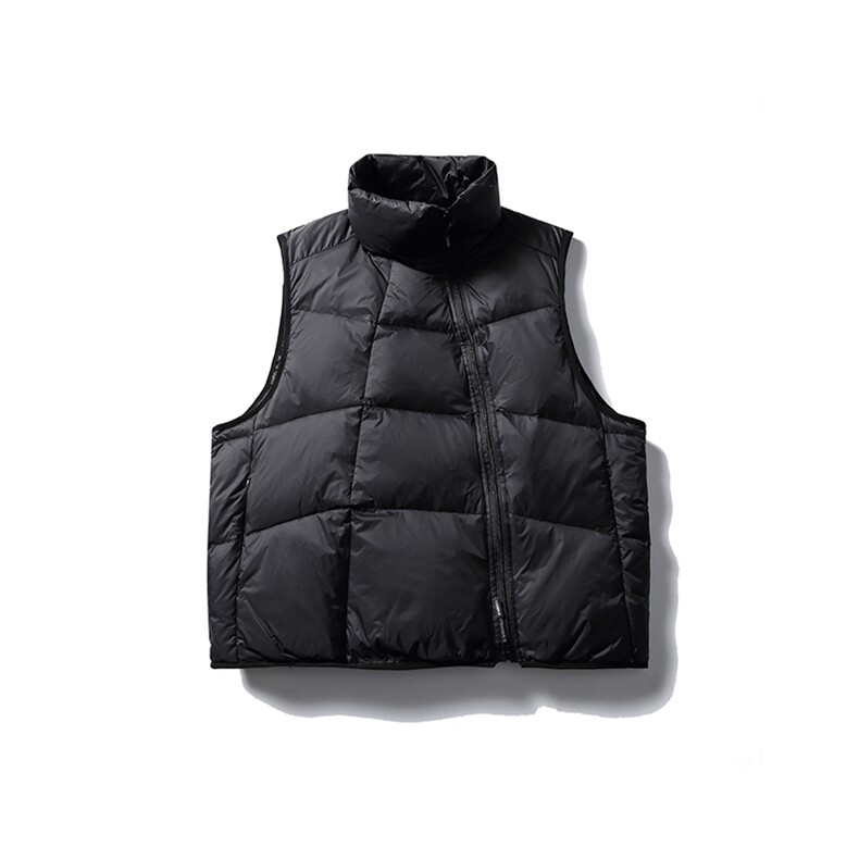 南夏乔装2025冬季新款日系纯色立领无袖羽绒马甲面包服白鸭绒马夹，女装马甲，电商S006（B521）