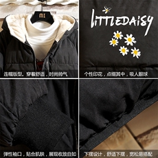 MY16068-P100加厚加绒连帽衣男大码服男面包服男砖墙挂拍，男装棉衣，电商A040A