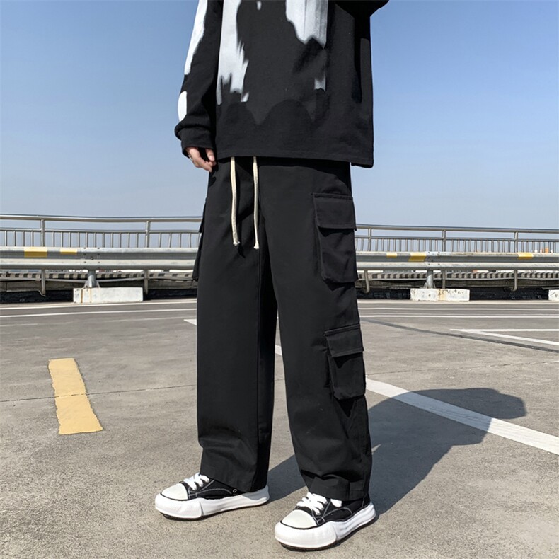 男春季潮流时尚休闲长裤多口袋纯色工装裤KZ033P36,男装休闲裤,星座1116-2