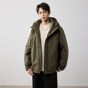 羽绒服男士秋冬季2025新款连帽加厚保暖冬装外套男上衣图片