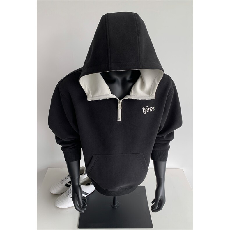 2025秋季新款港风假模大码400g重磅华棉卫衣M-5XHW25895-特P55,男装卫衣,电商A022