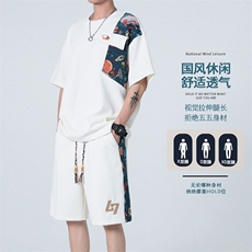 ！抖音品质！2024夏季风男士短袖T恤套装一套TZH248特P45，男装T恤，电商B220