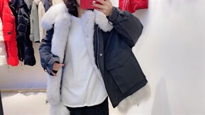 冬季派克羽绒服、内搭可以脱下图片