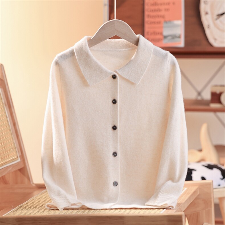 2025年秋季新款针织羊毛衬衣开衫时尚休闲通勤百搭，童装儿童羊毛衫，鑫贝羊绒