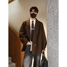加棉加厚毛呢大衣西服宽松风衣504-F66-P75控118（加棉P85控128），男装西服，星座504