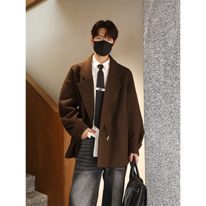 加棉加厚毛呢大衣西服宽松风衣504-F66-P75控118（加棉P85控128）图片