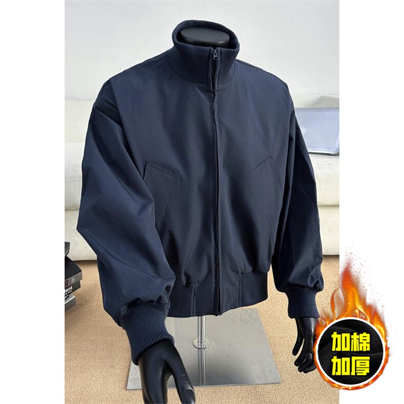 棉衣5W件现货冬季美拉德立领飞行夹克廓形高街棒球服加棉加厚外套，男装夹克，电商A486