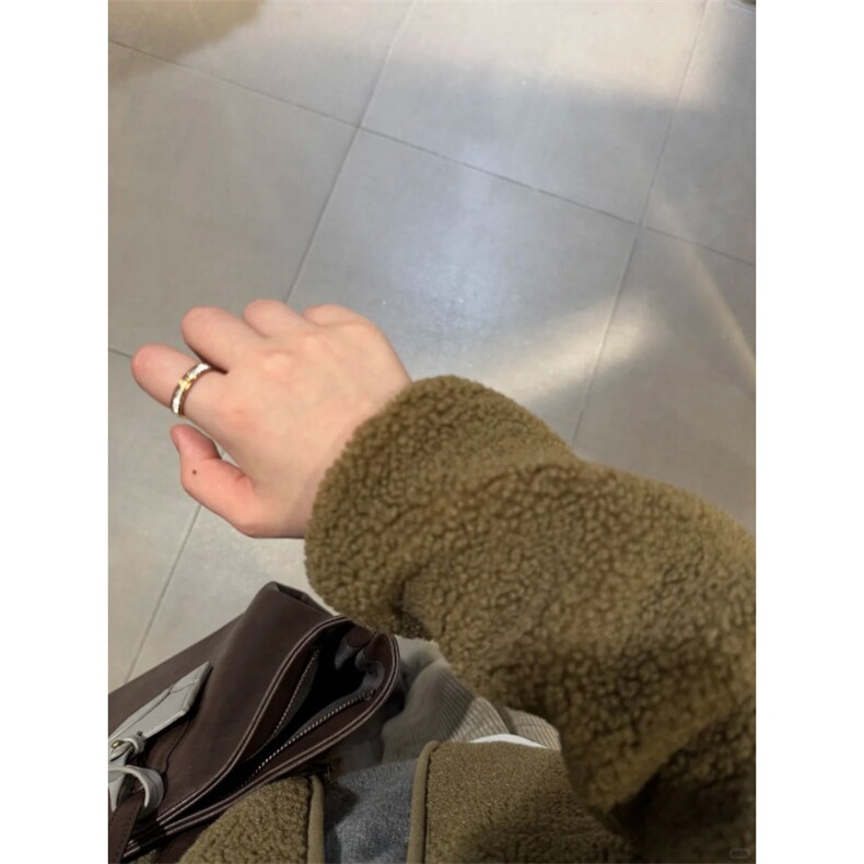 羊羔毛连帽外套130-GS06-P65成分100聚酯纤维,女装短外套,星座1302
