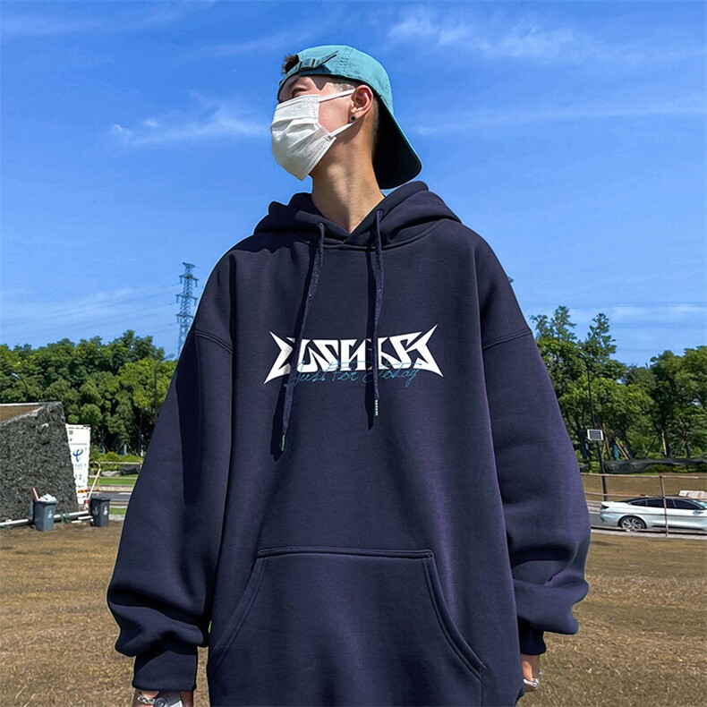 抖音得物供货可提供视频秋冬重磅美式宽松连帽卫衣DL2317,男装卫衣,电商A486