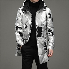 男中年羽绒服白鹅绒休闲商务保暖厚中长款外套爸爸装ZK9924-P360，男装羽绒服，电商B212（原钱塘6029）