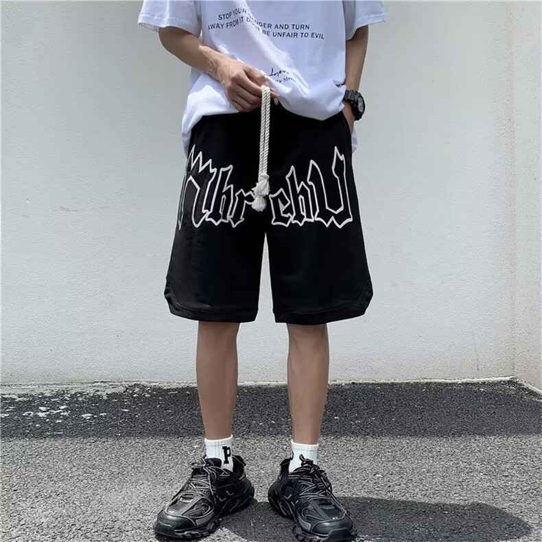 五分裤休闲裤宽松型时尚潮牌沙滩裤D6808P27,男装休闲裤,星座1116-2