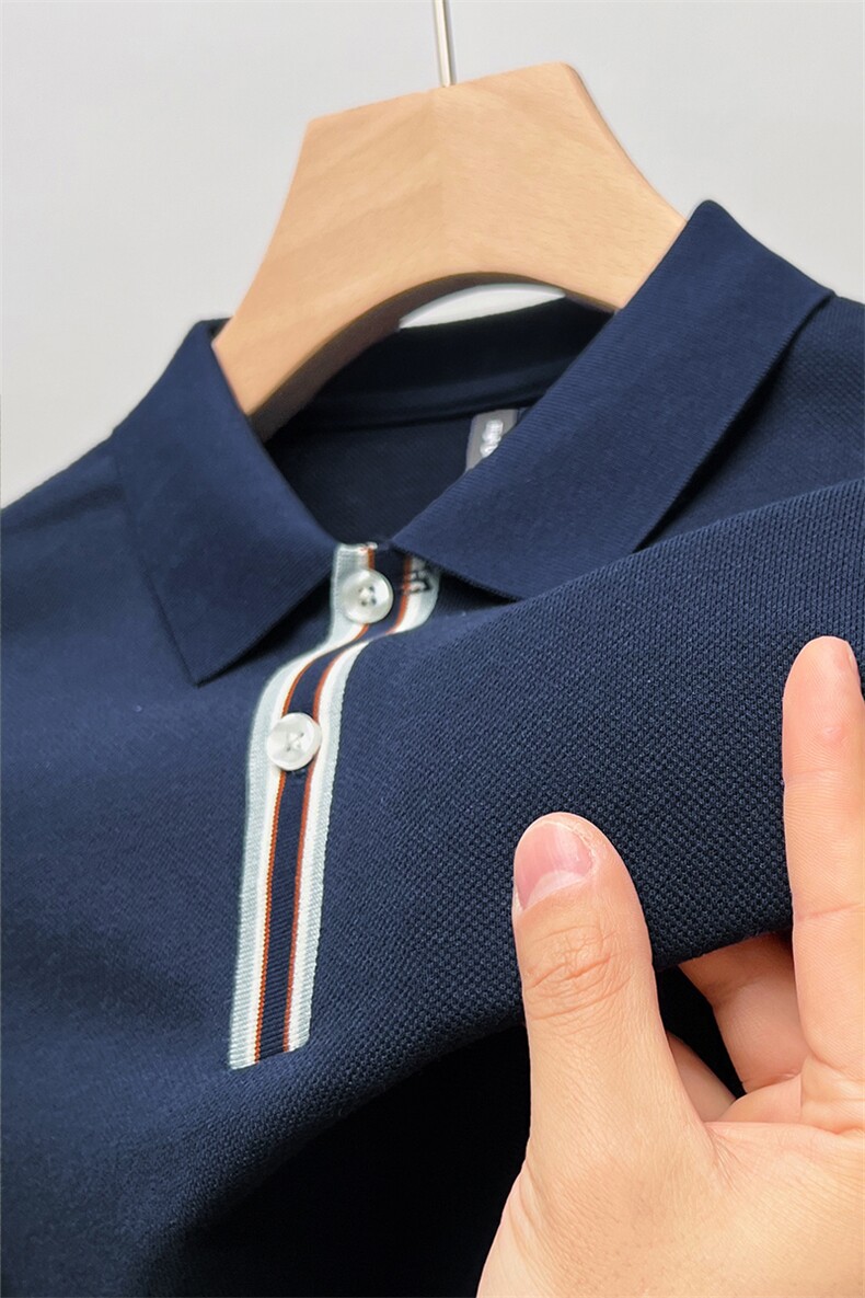男士短袖t恤polo衫简约时尚宽松翻领POLO衫体恤上衣服纯棉半截袖,男装T恤,电商B212（原钱塘6029）