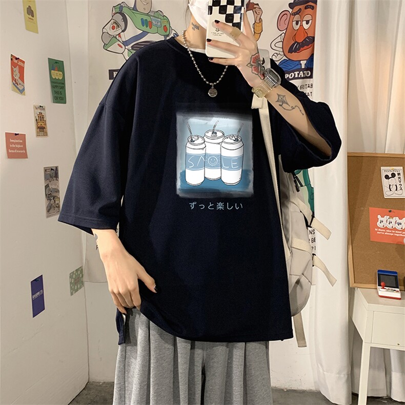 Q11148-P30春夏季七分袖t恤男大码五分袖男短袖中袖,男装T恤,电商A040