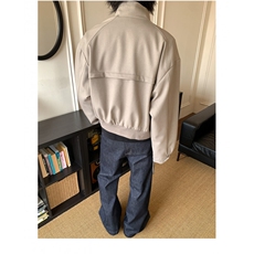 立领哈灵顿夹克男秋美式复古通勤百搭boxy短宽情侣外套WL8755-P70，男装夹克，星座1008