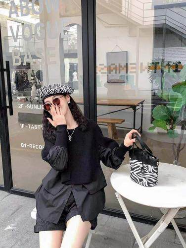 大，假两件拼接针织衫，其它，依柏璐