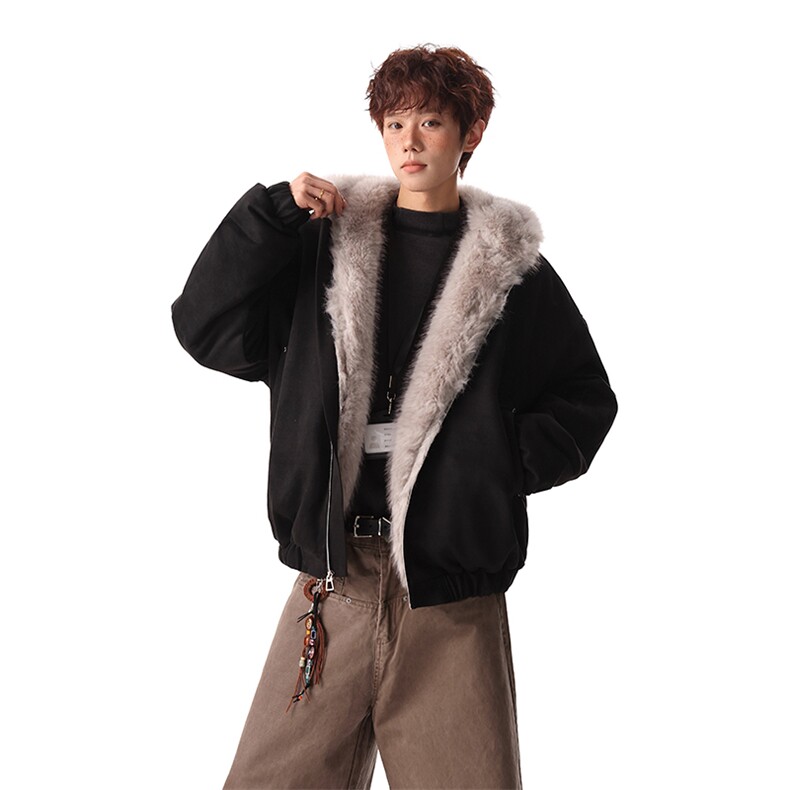 主推冬季连帽新款宽松/座山雕外套潮加厚棉衣XZ102B-1M817-P115,男装棉衣,星座102B-1