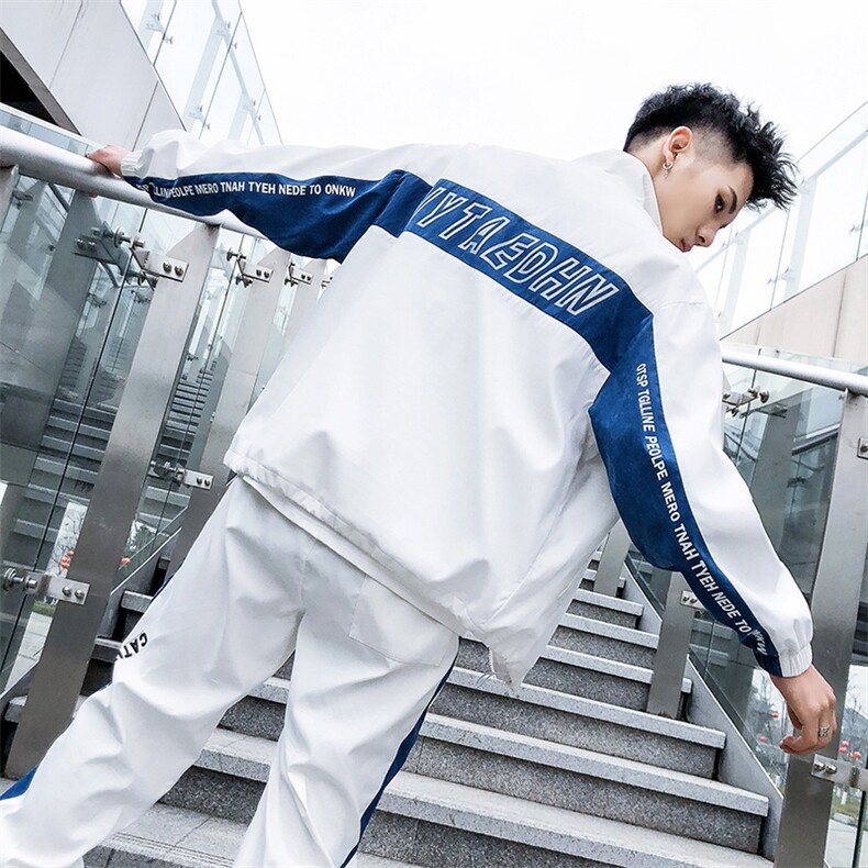 春季连帽卫衣男嘻哈潮牌运动套装时尚休闲衣服一套DS367T,男装卫衣,电商A102