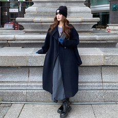 高端立领气质双面羊绒大衣女2025秋冬新款高级感长款羊毛呢子外套，女装羊绒大衣，2C218
