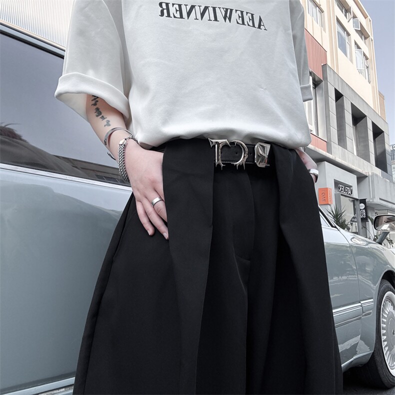 慵懒风韩系宽松显瘦垂感百搭休闲裤男女弯刀裤走秀款潮,男装休闲裤,星座1114（原A254）