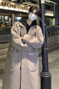 高品质秋冬毛呢大衣男中长款韩系英伦风衣外套812-F635-P128控158图片