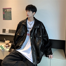 现货不缺货加棉加厚宽松皮衣时尚工装夹克1209-1-JK13-P98，男装夹克，星座1209-1