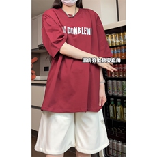 垫肩T恤高街潮牌镭射反光字母印花纯棉短袖1213-T2429-P35，男装T恤，星座1213