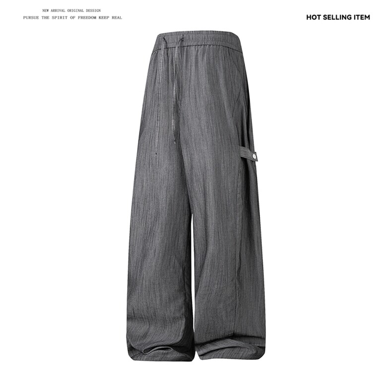 大码潮流亚麻休闲裤夏季薄款复古直筒宽松阔腿裤504-K878-特P40,男装休闲裤,星座504