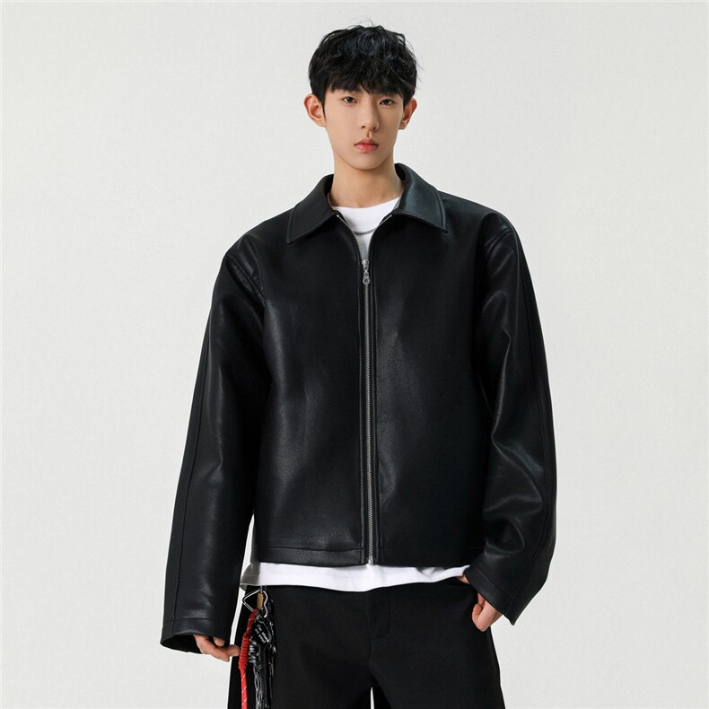 数据款2025春季新款短款皮衣JK4090-P95控148,男装皮衣,电商A072
