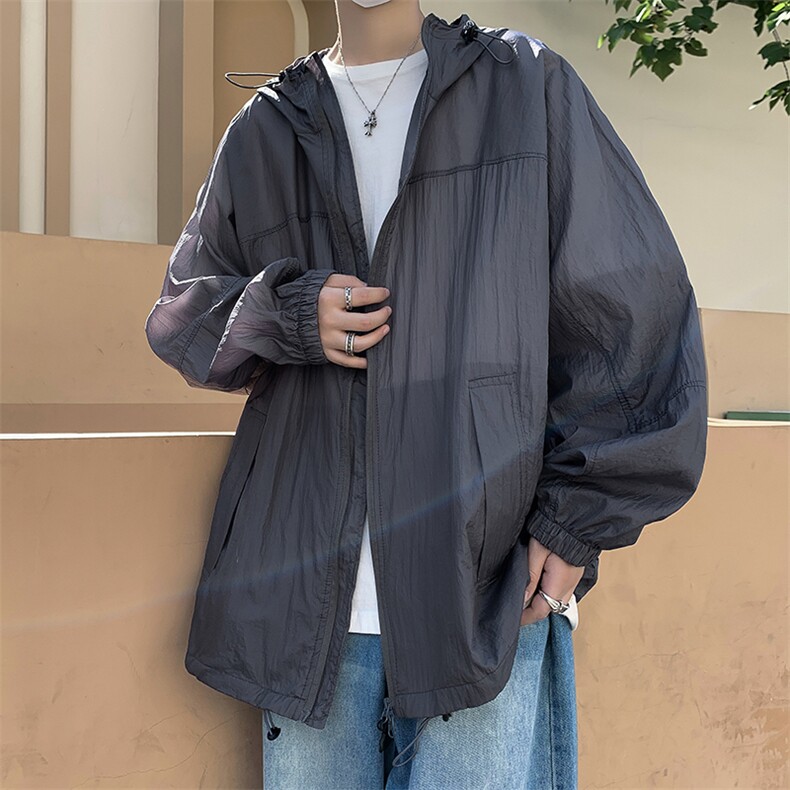夏季薄款防晒衣男韩版潮流连帽宽松帅气2023新款ins外套W4877-P37,男装防晒衣,星座412-2