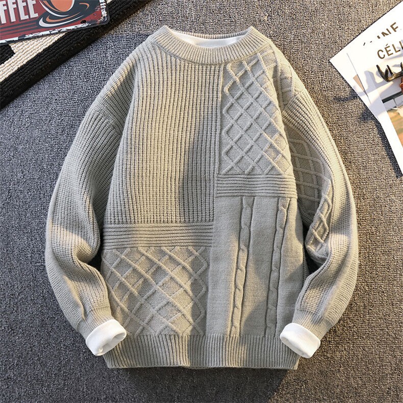 2024【新品】秋冬圆领毛衣男士针织打底衫潮流百搭-M5085-P50,男装针织衫/毛衣,星座1105