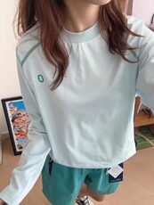 网图夏季机能薄款运动速干宽松男女防晒长袖T恤户外骑行服特P33，男装防晒衣，电商C306-1