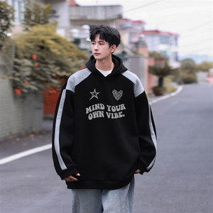 春装重磅华棉连帽卫衣休闲卫裤中性风男女套装XWY238-P50控78图片