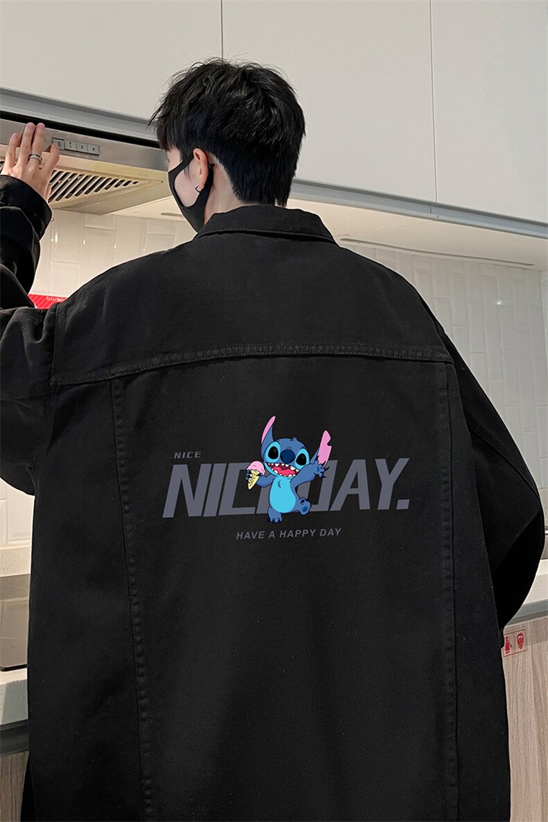 牛仔夹克男大码牛仔外套男茄克NJ77173-P60加绒款-P75,男装夹克,电商A040