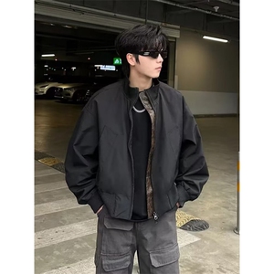 新款美式潮牌立领飞行夹克外套男女同款时尚百搭宽松休闲上衣图片